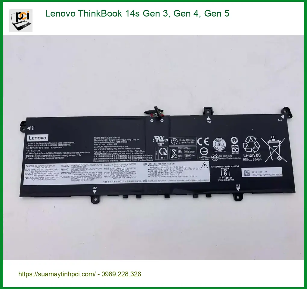 Pin Laptop Lenovo ThinkBook 14s Gen 3, 4, 5