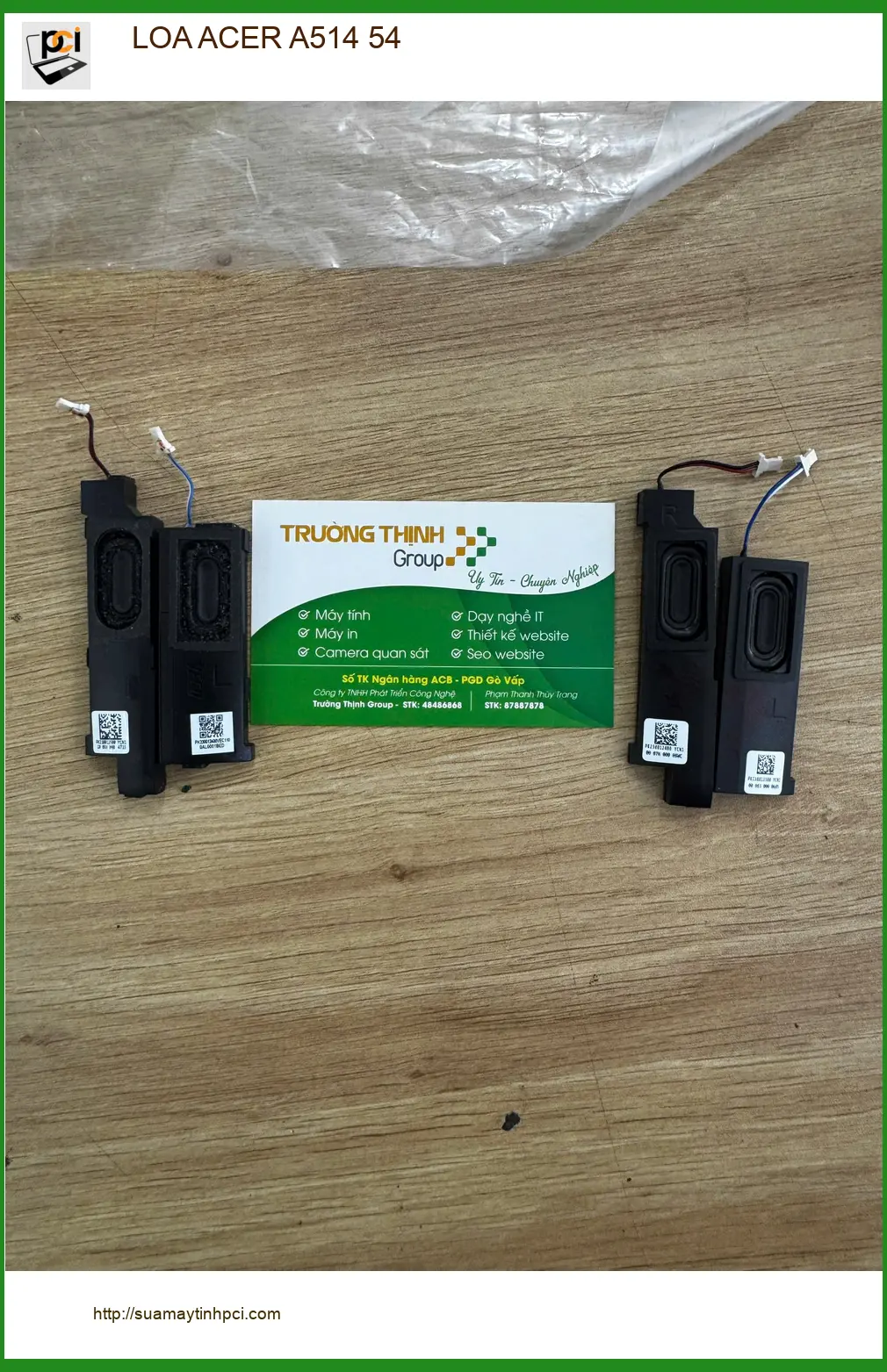 Chị Thanh giáo viên Quận 10 tìm tiệm thay loa Acer A514 54 lấy liền