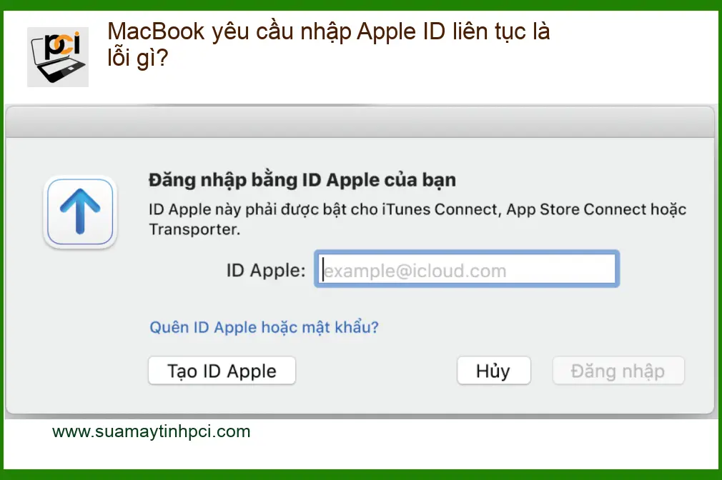Macbook yêu cầu nhập Apple ID liên tục là lỗi gì – Trung tâm hỗ trợ gần đây