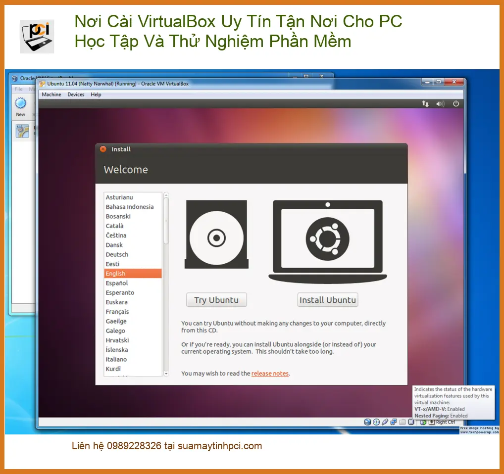 Cài VirtualBox cho PC học tập – Dịch vụ tận nơi uy tín TPHCM
