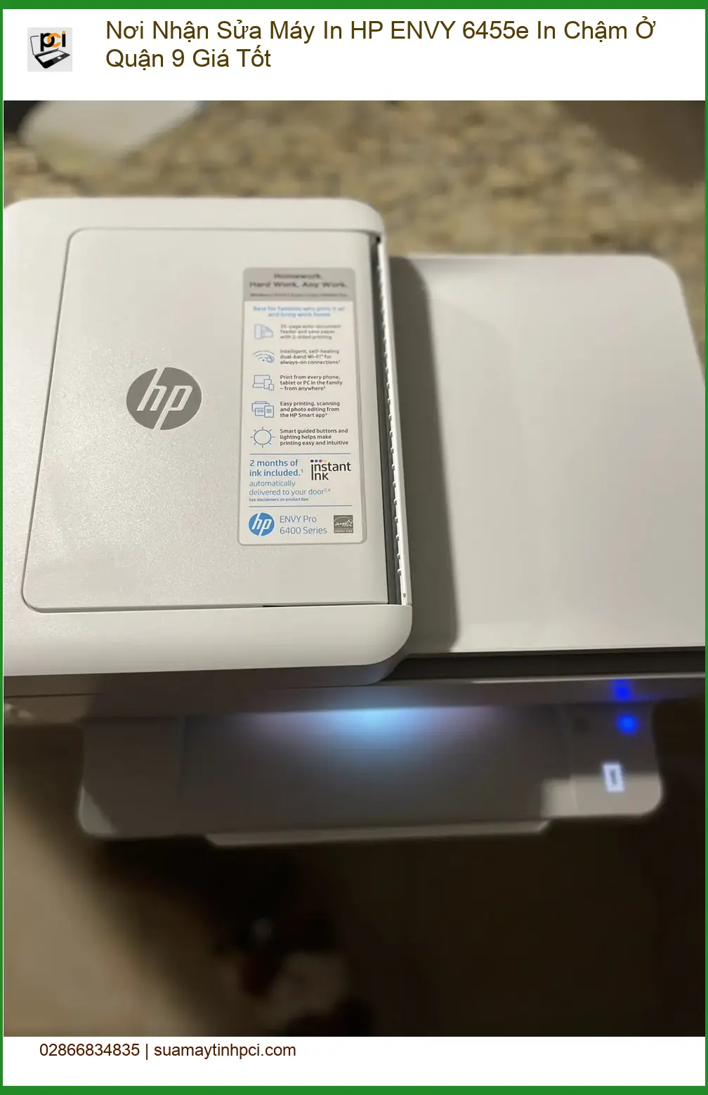 Sửa Chữa Nạp Mực Máy In HP ENVY 6455e Q9 – Điện thoại công ty xử lý gấp