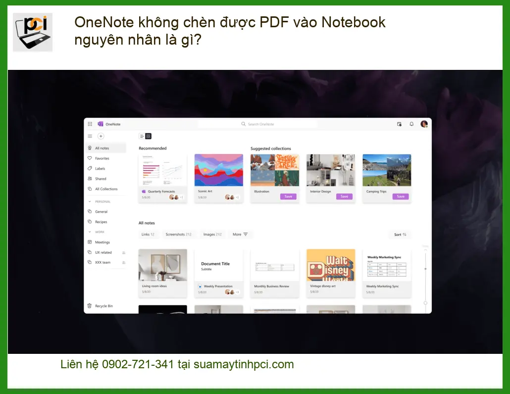 Văn phòng OneNote không chèn được PDF vào Notebook nguyên nhân – Cách xử lý