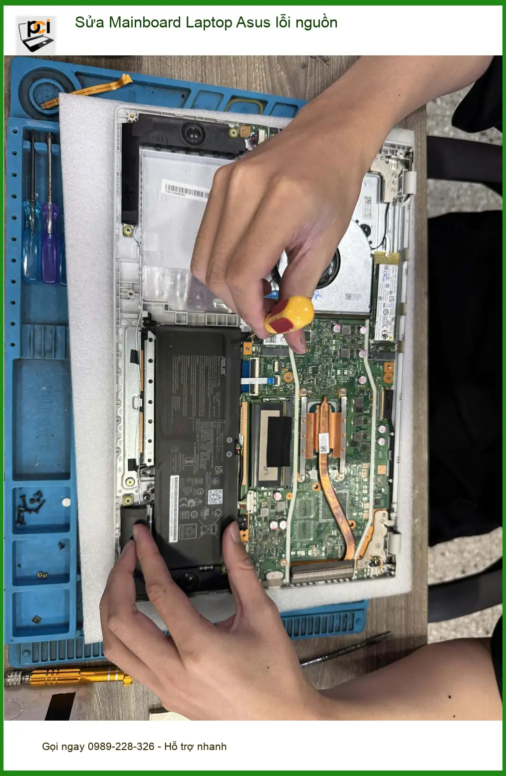 Anh Long lập trình viên và ca sửa Mainboard Laptop Asus lỗi nguồn Quận 7