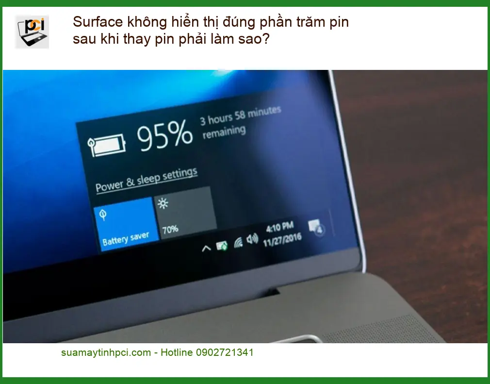Surface không hiện pin sau thay – Trung tâm hỗ trợ Surface gần đây