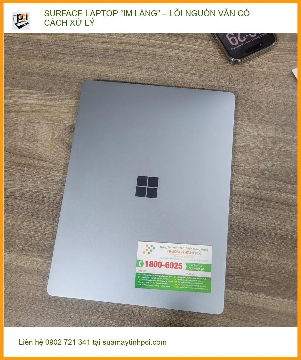 Anh Quang kỹ sư xử lý Surface Laptop “im lặng” lỗi nguồn Quận Tân Bình