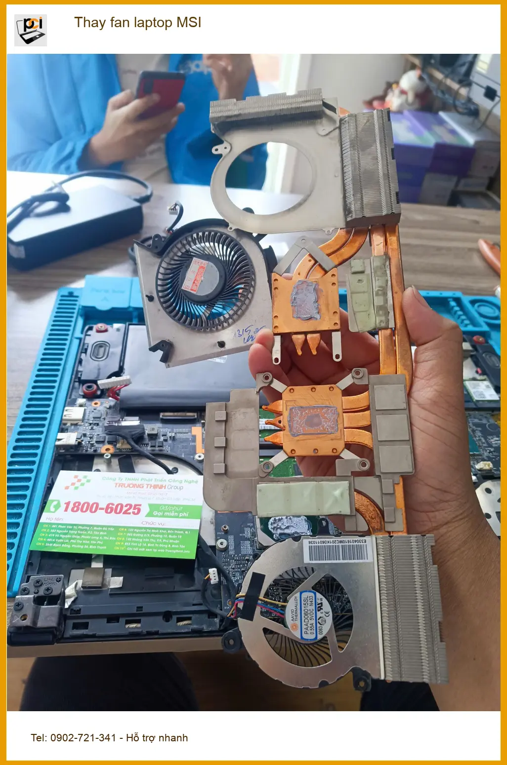 Anh Khôi sinh viên IT tìm chỗ thay fan laptop MSI Quận Tân Phú - Review dịch vụ ảnh thực tế 1