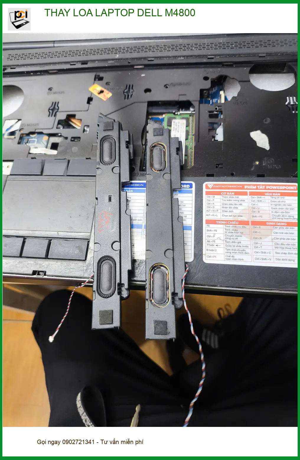 Anh Nhật kỹ sư phần mềm hài lòng khi thay loa laptop Dell M4800 Gò Vấp