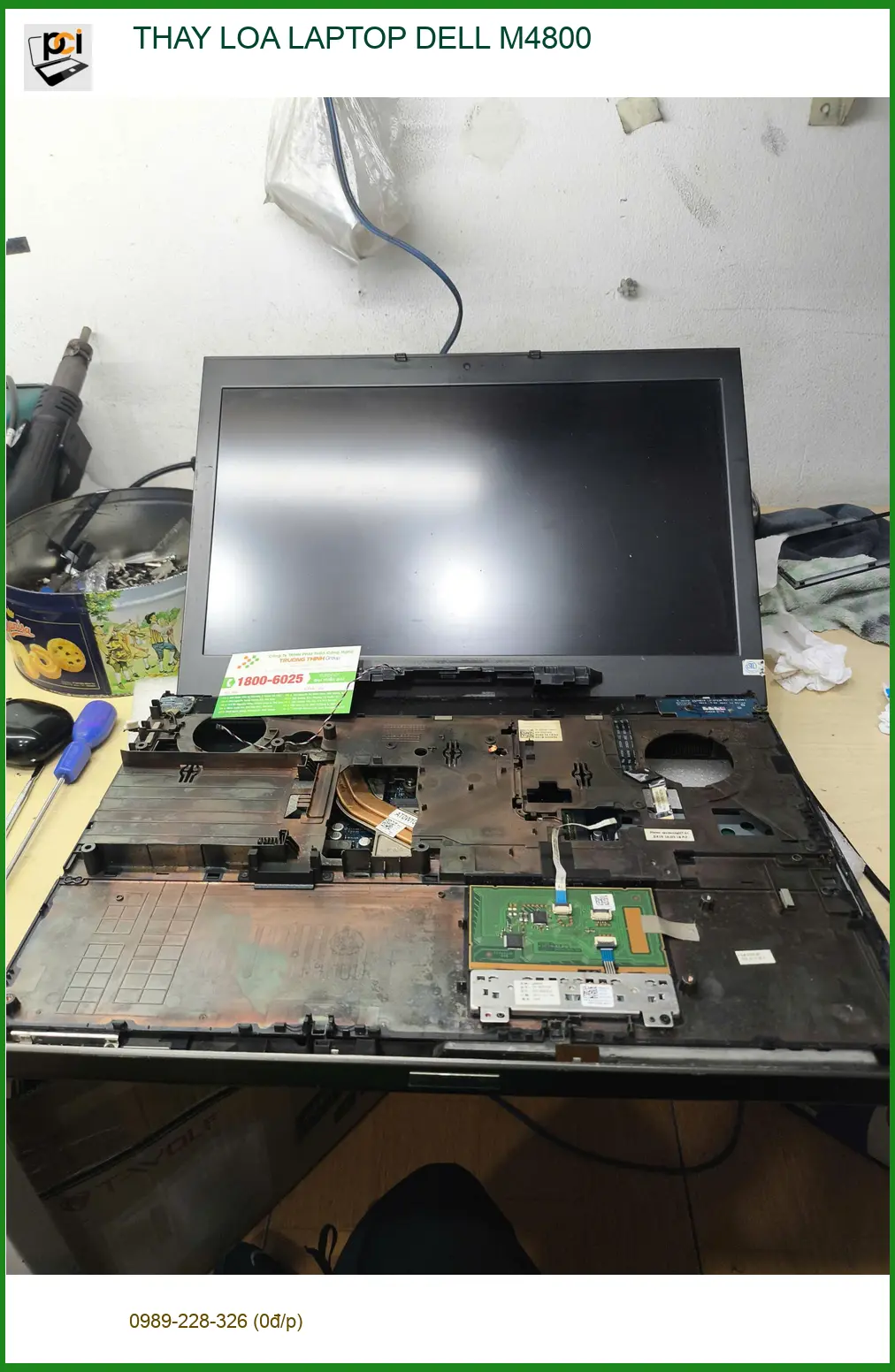 Anh Nhật kỹ sư phần mềm hài lòng khi thay loa laptop Dell M4800 Gò Vấp ảnh thực tế 1