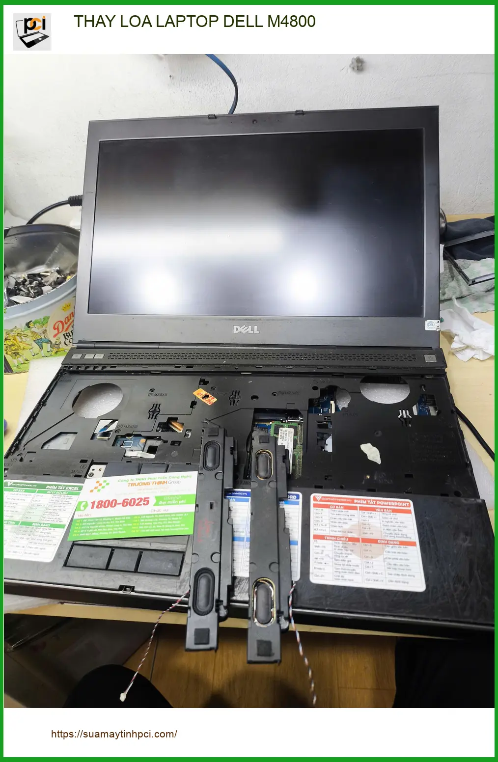 Anh Nhật kỹ sư phần mềm hài lòng khi thay loa laptop Dell M4800 Gò Vấp ảnh thực tế 2