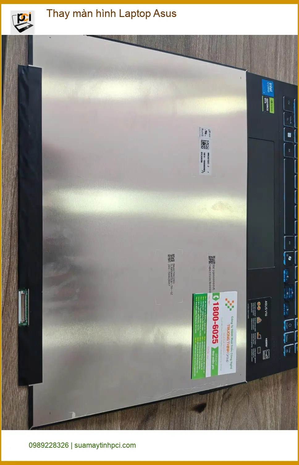 Anh Quang ở Quận 7 thay màn hình Laptop Asus bị sọc tại trung tâm uy tín