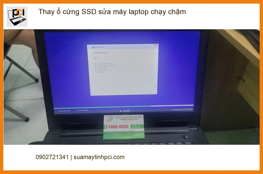 Anh Kiệt văn phòng - Thay ổ cứng SSD sửa laptop chạy chậm Quận Bình Tân ảnh thực tế 2