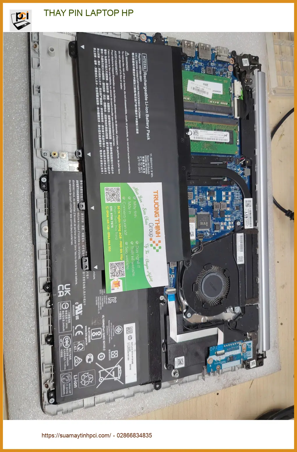 Anh Tùng giám đốc marketing tìm tiệm thay pin laptop HP Quận Gò Vấp lấy ngay ảnh thực tế 1
