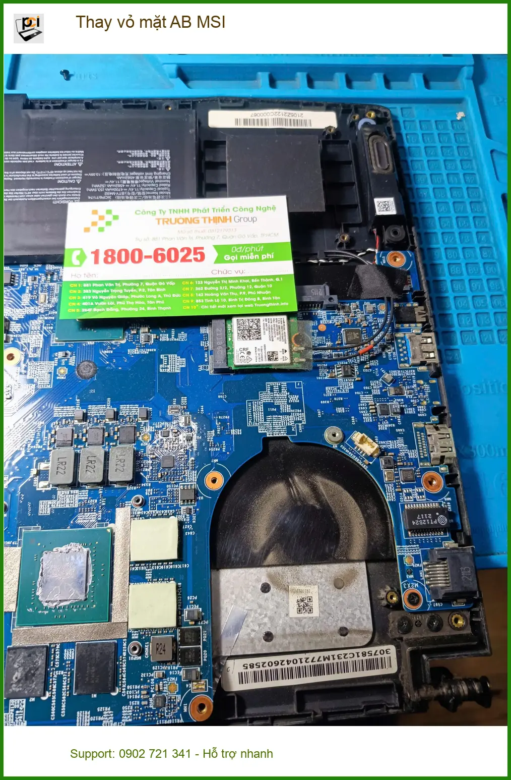 Anh Khải lập trình viên review chỗ Thay vỏ mặt AB MSI Quận Tân Phú ảnh thực tế 1