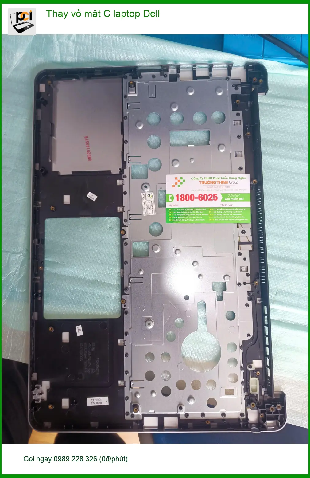 Chị Hà muốn thay vỏ mặt C laptop Dell ở Quận Tân Phú – Dịch vụ uy tín