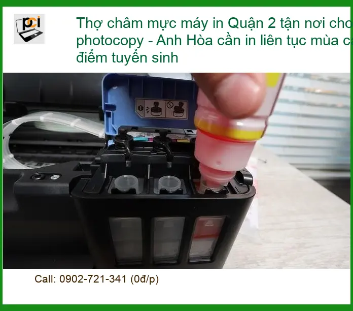 Sửa Chữa Nạp Mực Máy In Thợ châm mực Quận 2 tận nơi – Điện thoại công ty xử lý gấp
