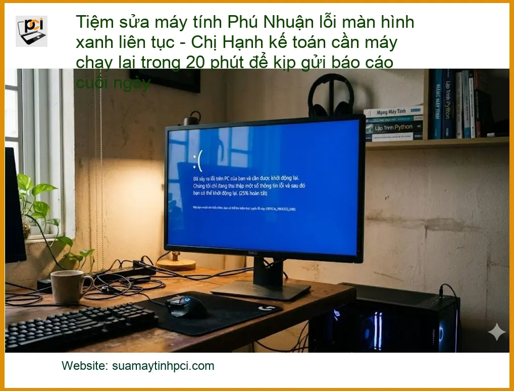 Sửa máy tính Tiệm sửa Phú Nhuận lỗi màn hình xanh – Gọi thợ 0989228326