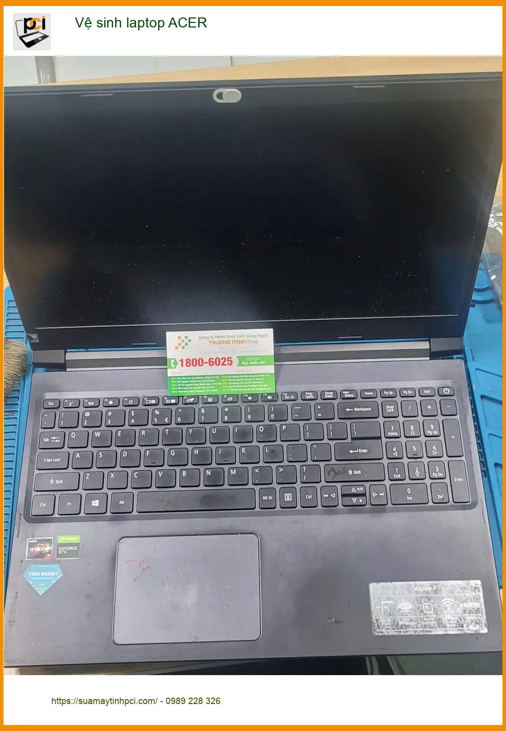Bạn Kiệt designer lo lắng máy nóng - Tìm dịch vụ vệ sinh laptop ACER Quận Bình Tân ảnh thực tế 1