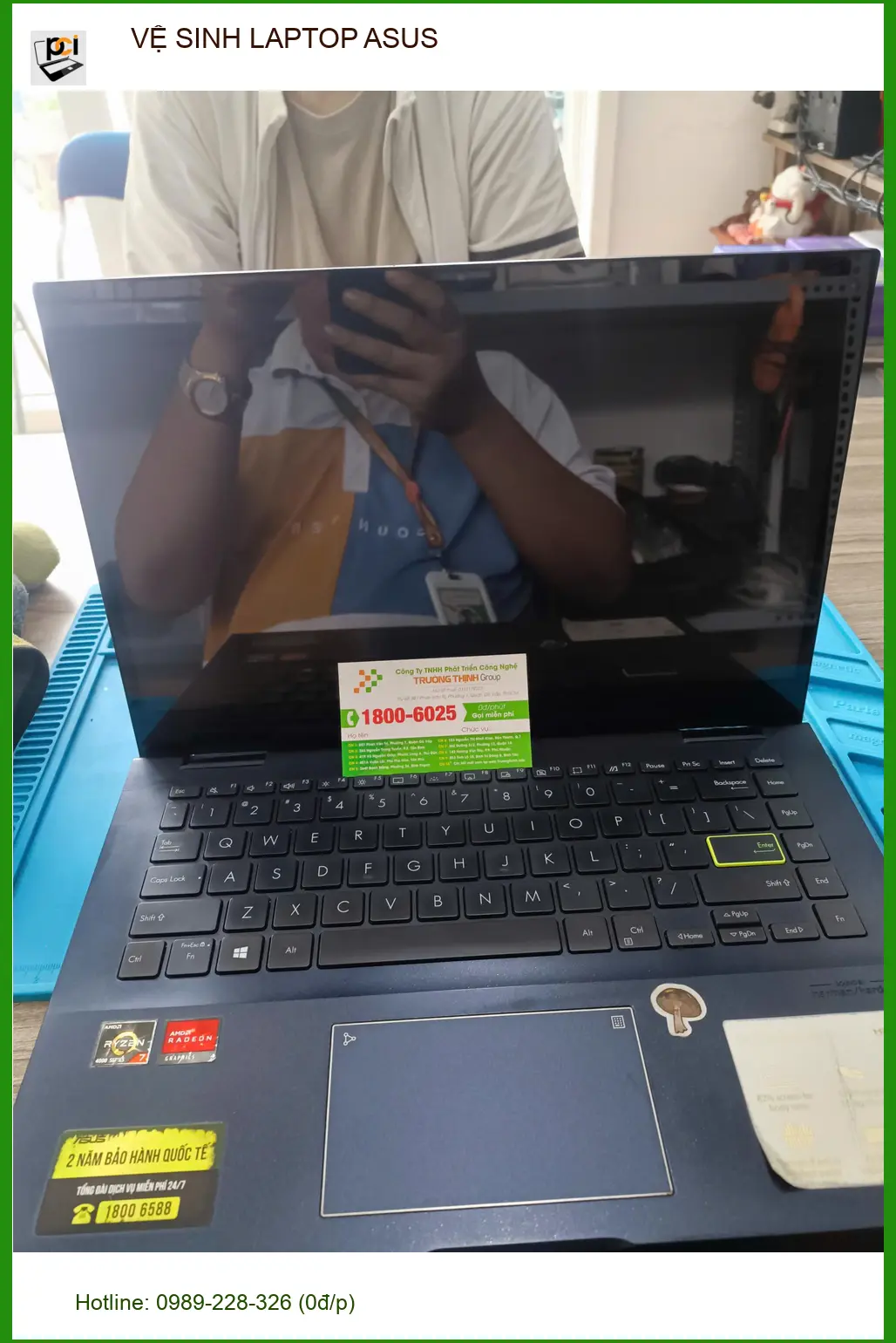Dịch vụ vệ sinh Laptop Asus Quận Tân Phú giá rẻ – Bạn An nhân viên marketing