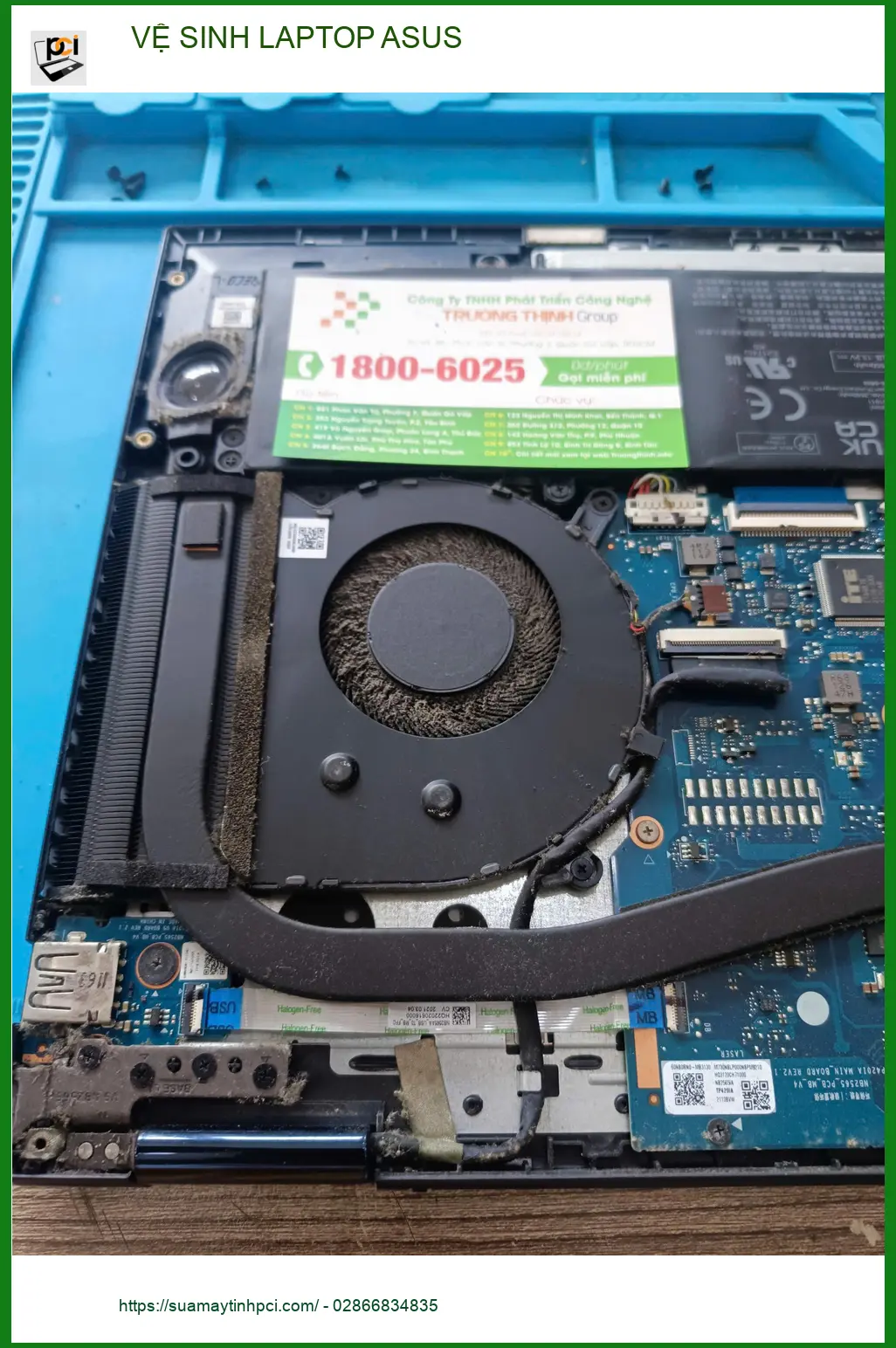 Dịch vụ vệ sinh Laptop Asus Quận Tân Phú giá rẻ - Bạn An nhân viên marketing ảnh thực tế 2
