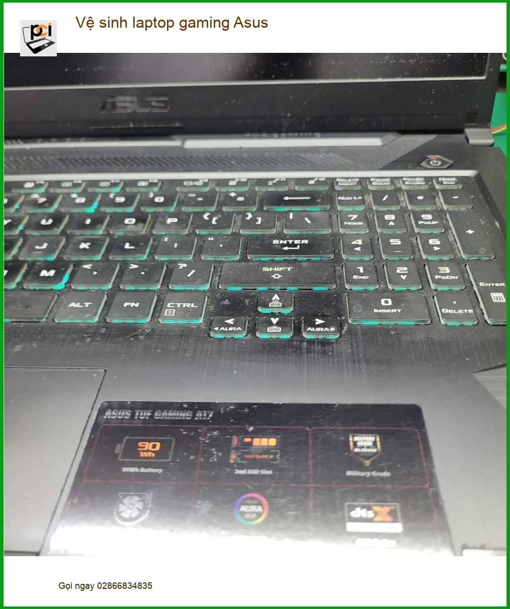 Địa điểm vệ sinh laptop gaming Asus Quận Tân Bình giá tốt - Chị Hạnh tin ảnh thực tế 2