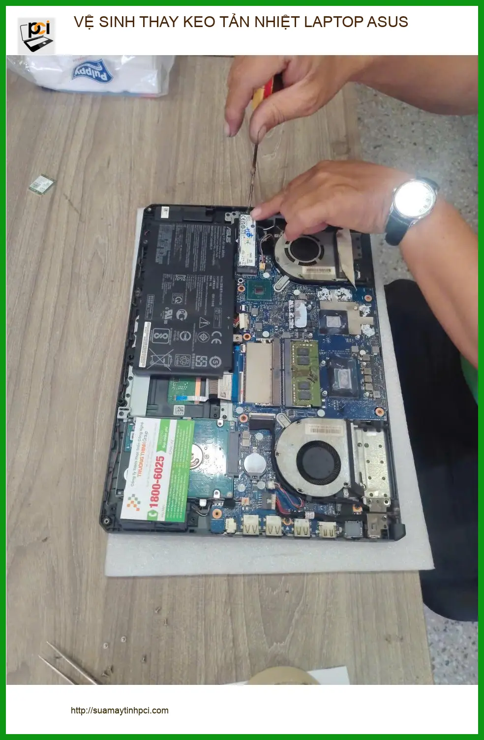 Anh Kiên IT cần trung tâm vệ sinh thay keo tản nhiệt Laptop Asus Quận 7 uy tín
